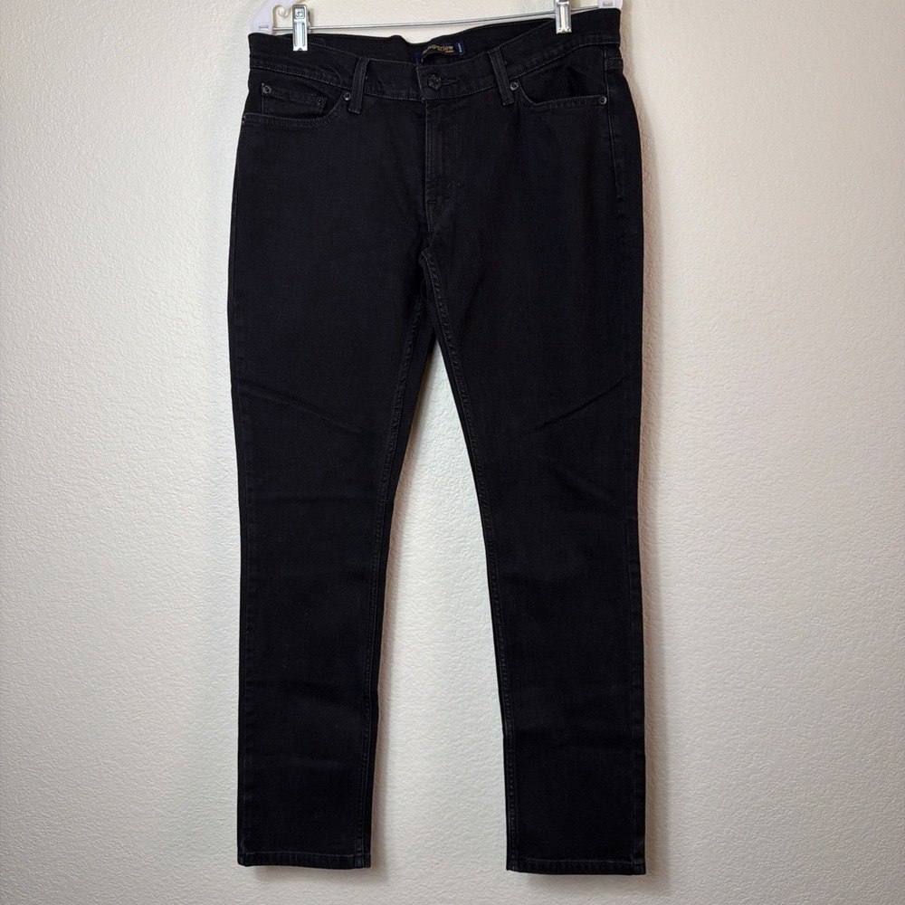 Levis 524 Jeans Womens 15M Too Superlow Low Rise Black Denim Stretch Skinny Pant